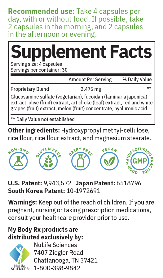 Endocalyx Vascular Health Supplement Facts